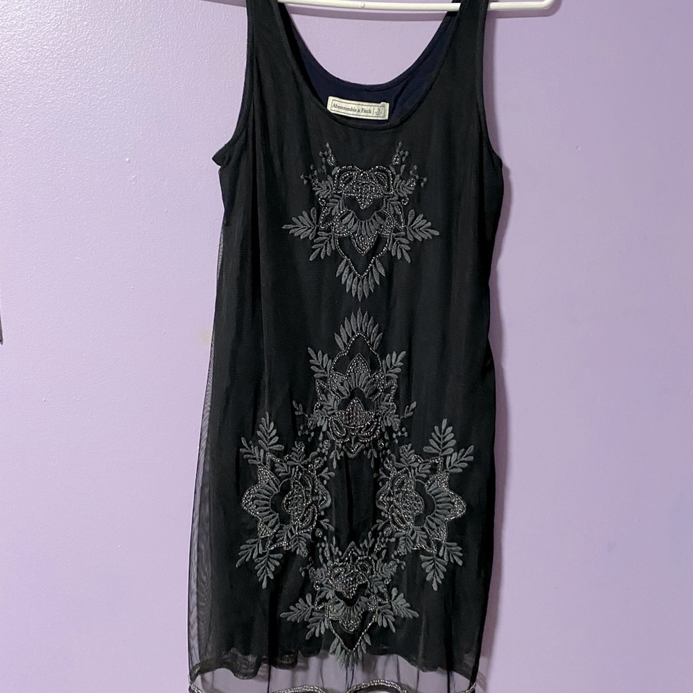 Abercrombie and Fitch Black Vintage Beaded Dress